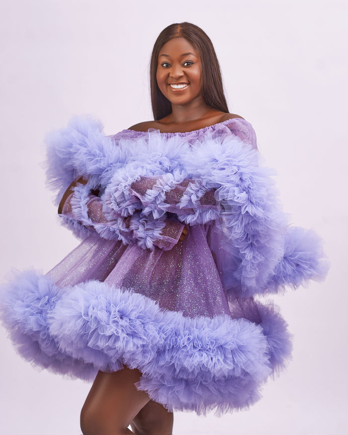 Shimmer Dreams Off-Shoulder Tulle Dress - Dimaz