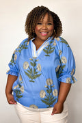Shine In Blue Blouse