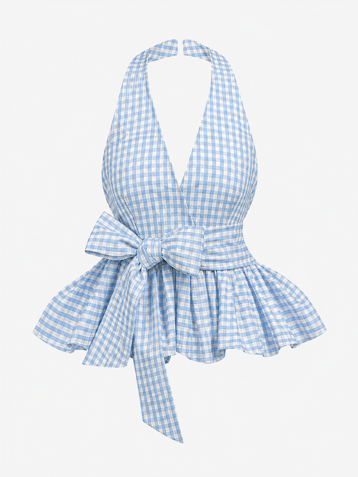 Sky Halter Bow Top