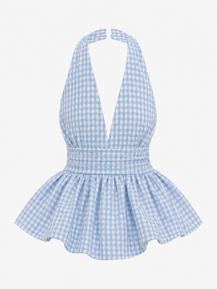 Sky Halter Bow Top