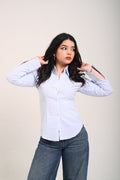 Sky Striped fitted Shirt