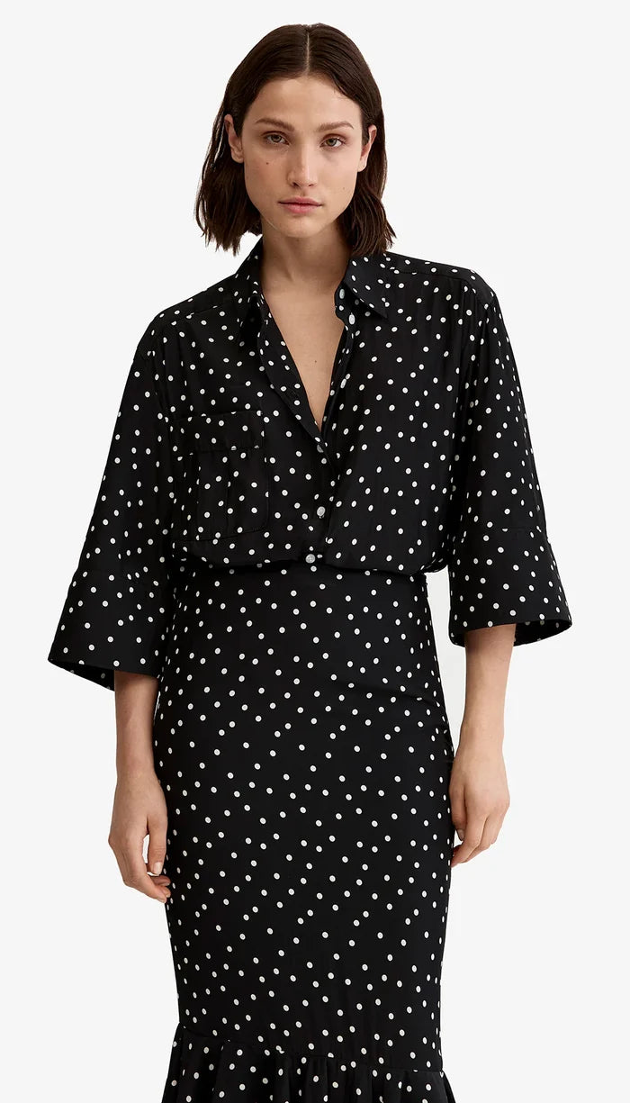 Sm26010 Smythe Polka Dot Midi Skirt