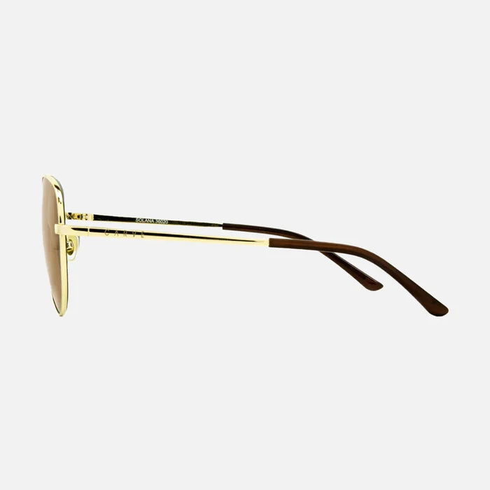 Solana - Gold Metal Frame with Brown Polarized Lens
