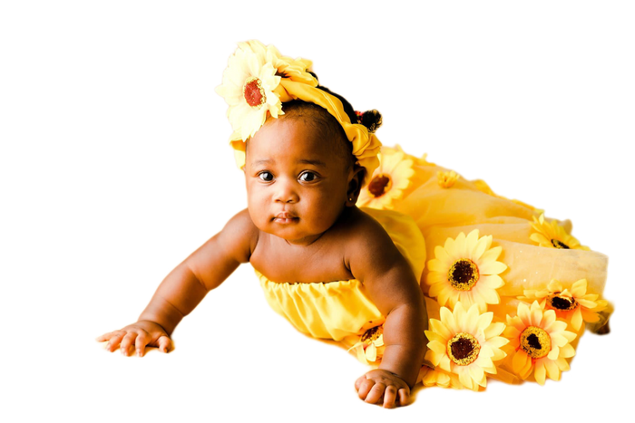 Soraya Baby Sunflower Gown Set | First Birthday Outfit - Dimaz