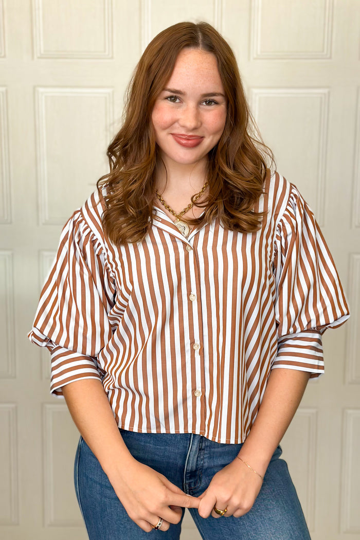 Stopping For Stripes Blouse