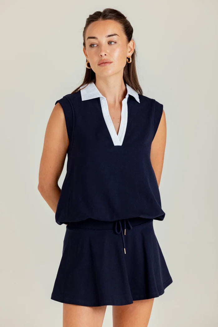 Su073 Navy Skort