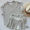 Su079 Pull On Skort - Light Grey