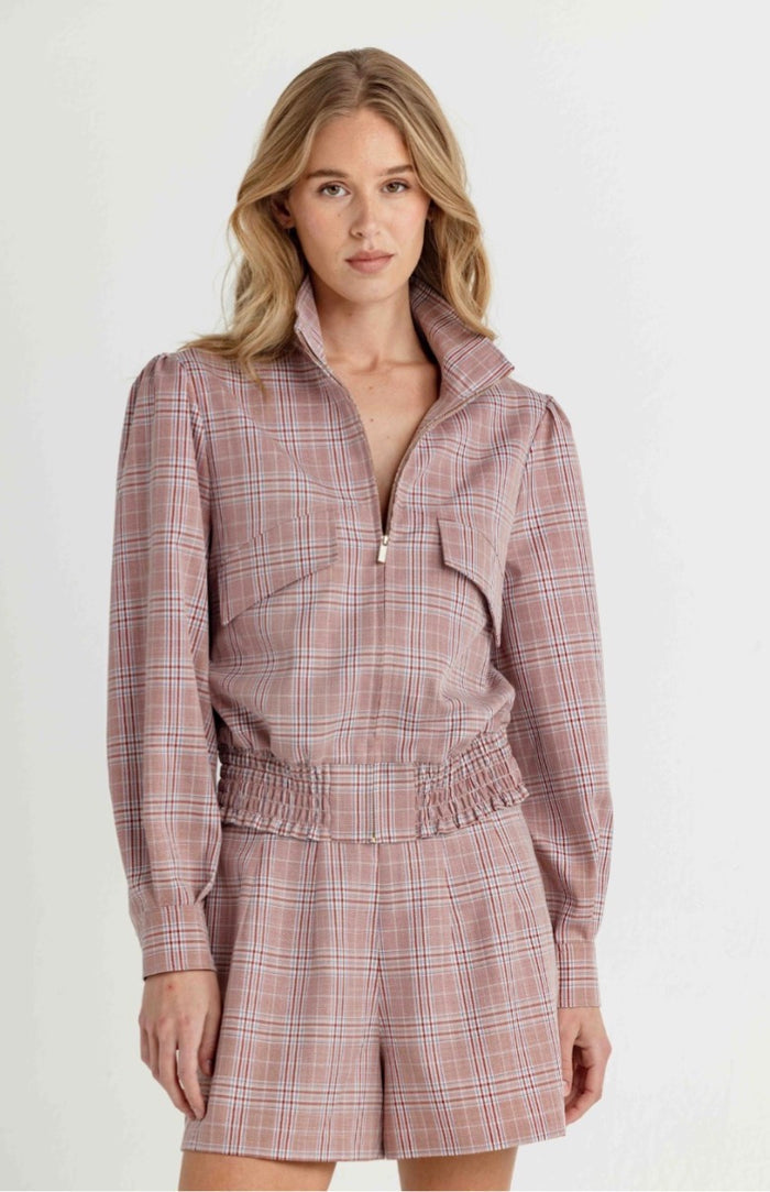 Su190 Pink Plaid Jacket