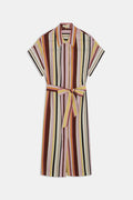 Su3005 Rose Stripe Maxi Dress