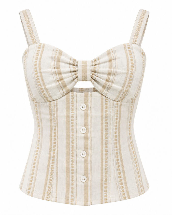 Take a Bow Top - Beige