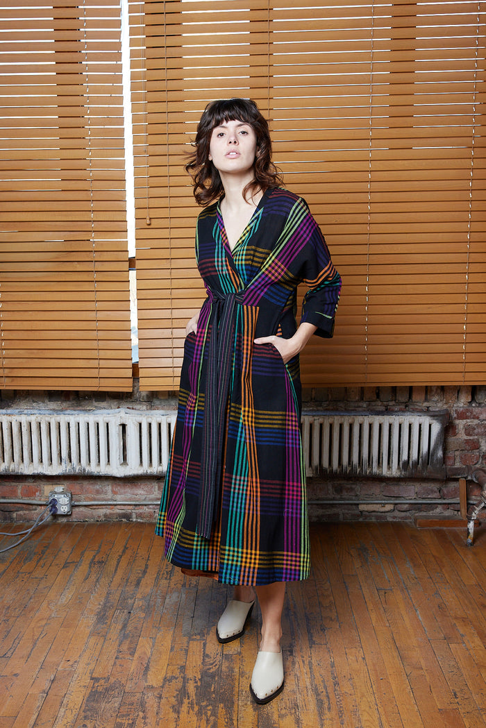 TARA WRAP DRESS | FIREFLY CHEX