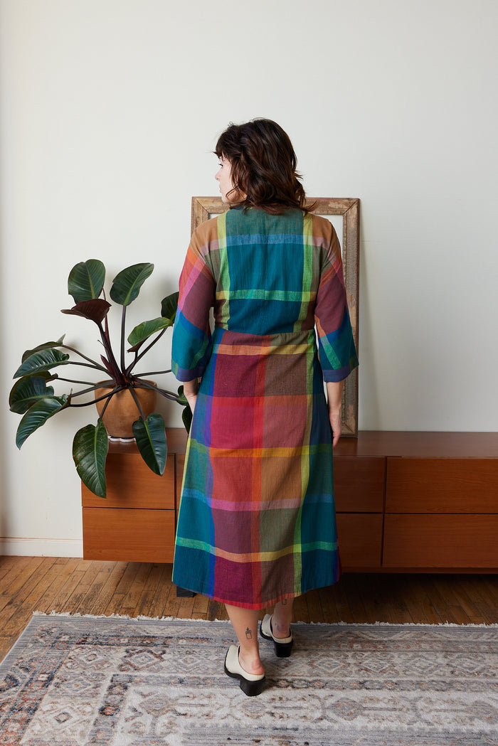 TARA WRAP DRESS | MADRAS CHEX