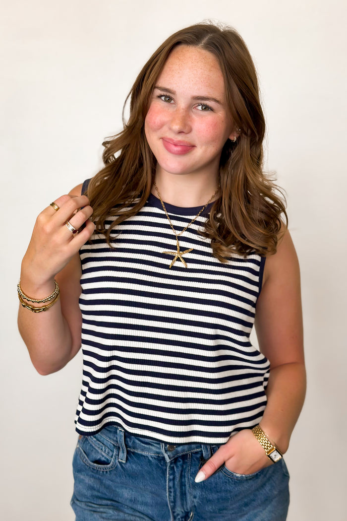 The On-Repeat Stripe Tank Top
