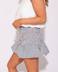 Tide and Twirl Cinched Waist Skirt
