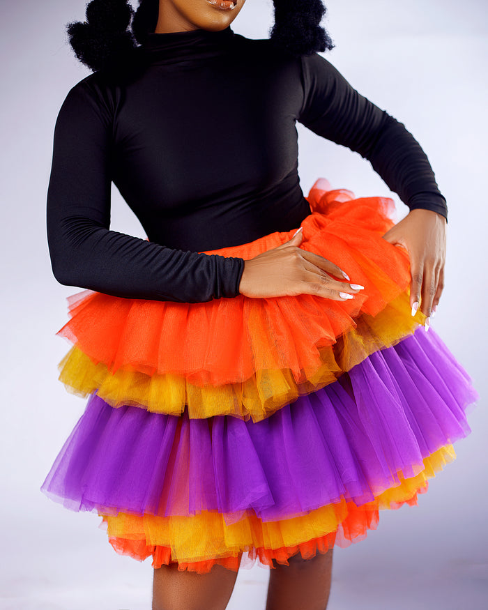 Tutu Tango Skirt - Multi-Layered Colorful Tulle Skirt - Dimaz