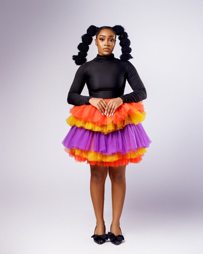 Tutu Tango Skirt - Multi-Layered Colorful Tulle Skirt - Dimaz