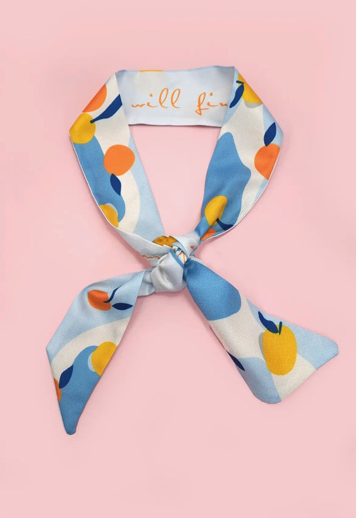 Twisted Fruit Ribbon Scarf