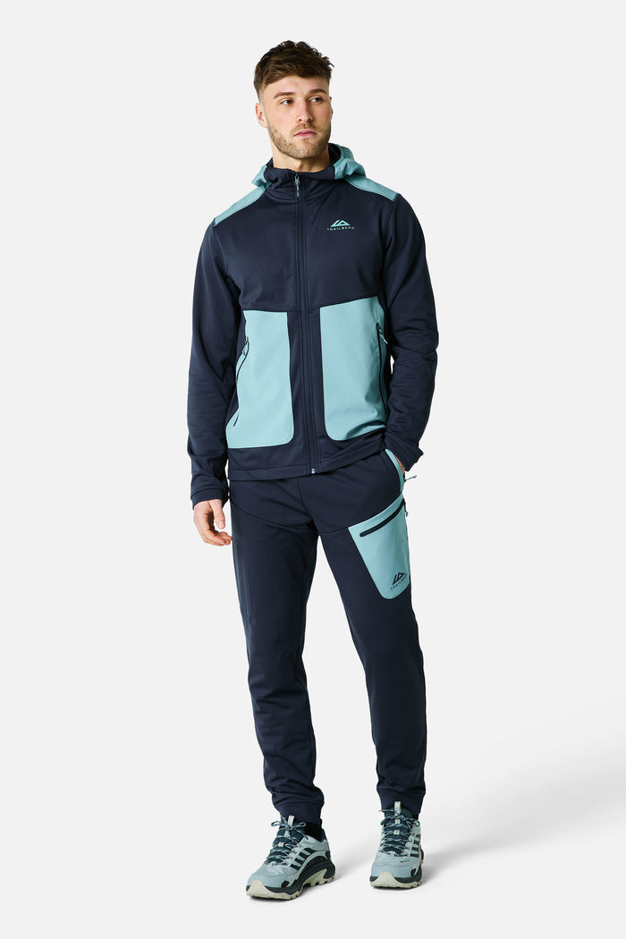 Vale Gridded Fleece Pant - Storm Blue/Polar Breeze