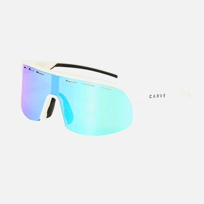 Velocity - Gloss White with Blue Iridium Vented Lens