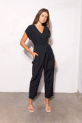 VENUS WRAP JUMPER | BLACK WASHED