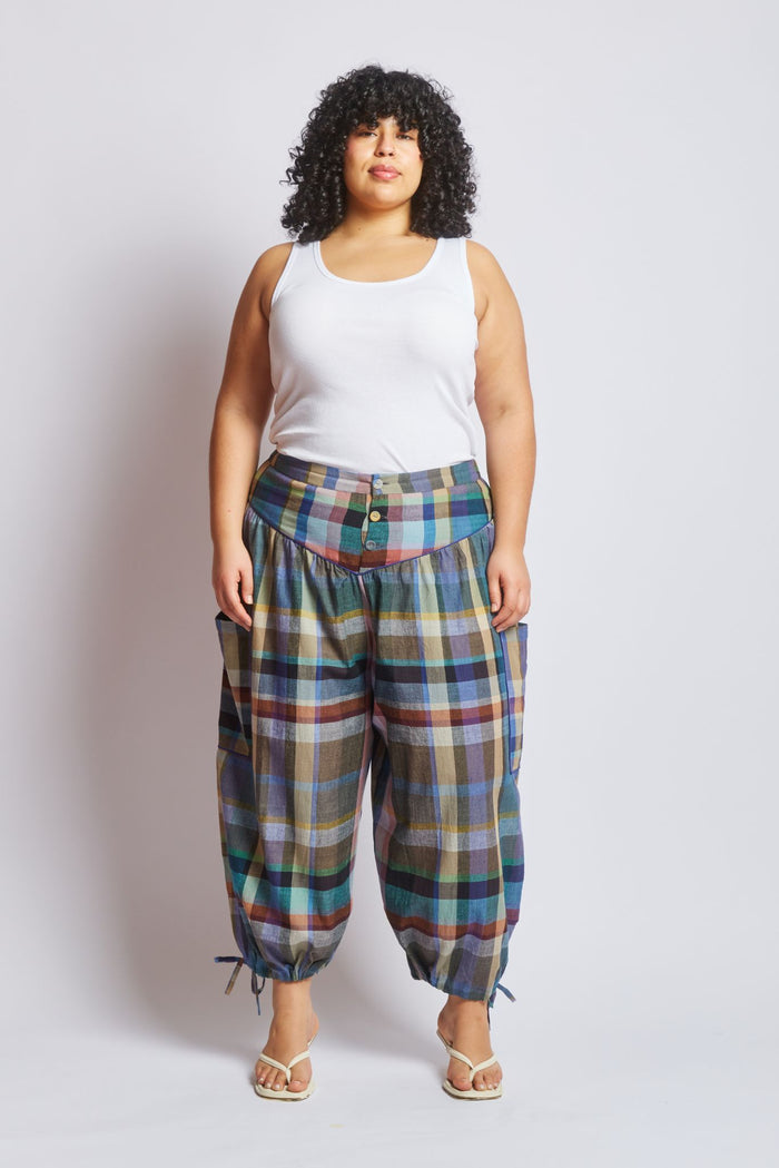 VERA PANTS | MIST CHEX