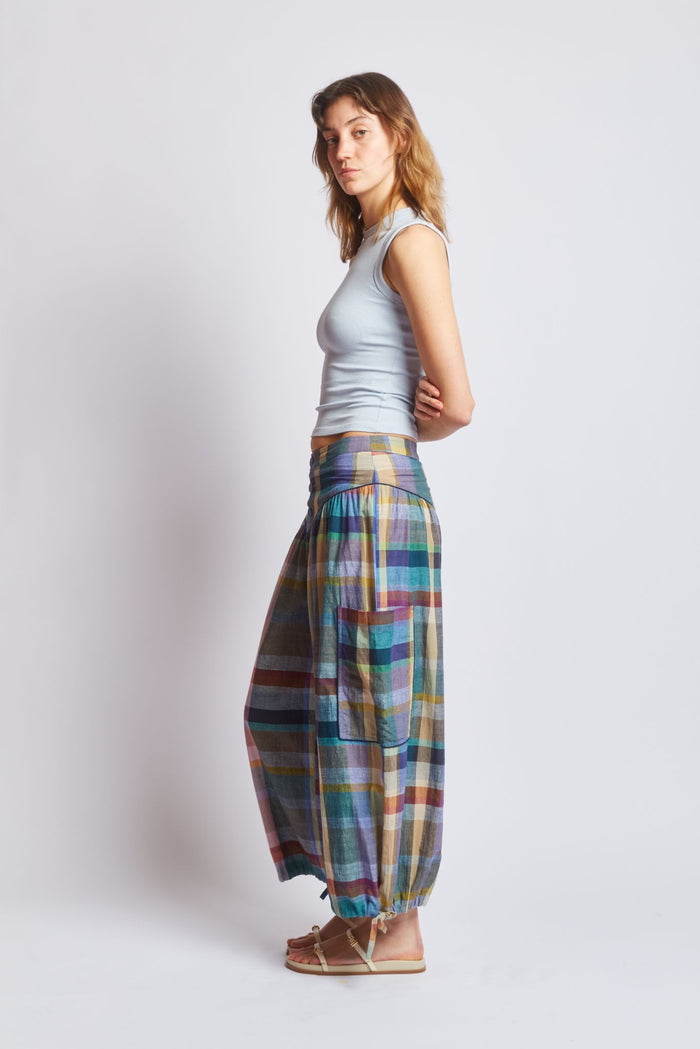 VERA PANTS | MIST CHEX