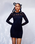 Wildest Dreams Dress - Sheer Patterned Mini Dress - Dimaz