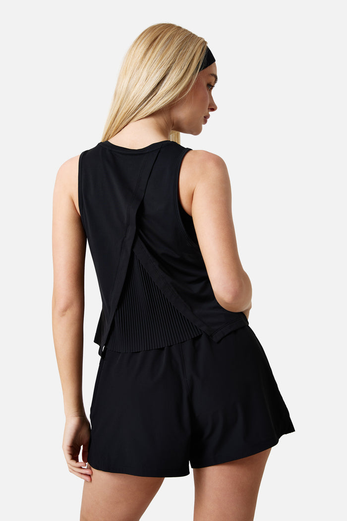 Womens Andara Pleated Set - Black