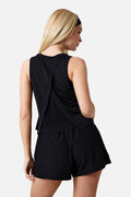 Womens Andara Pleated Set - Black