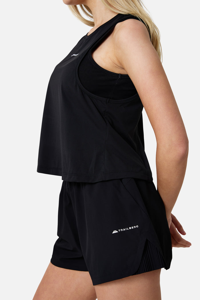 Womens Andara Pleated Set - Black