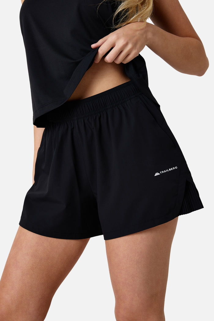 Womens Andara Pleated Set - Black