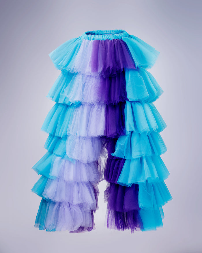 Wonderland Pants | Tiered Tulle Wide-Leg Pants - Dimaz