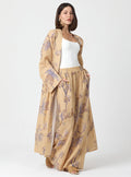 Yellow Print Kimono & Trouser Set - Store WF
